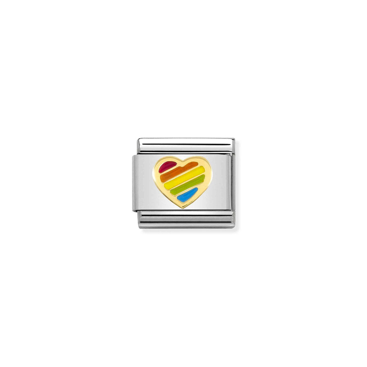 Composable Classic Link 030272/54 Rainbow Heart in 18k Gold