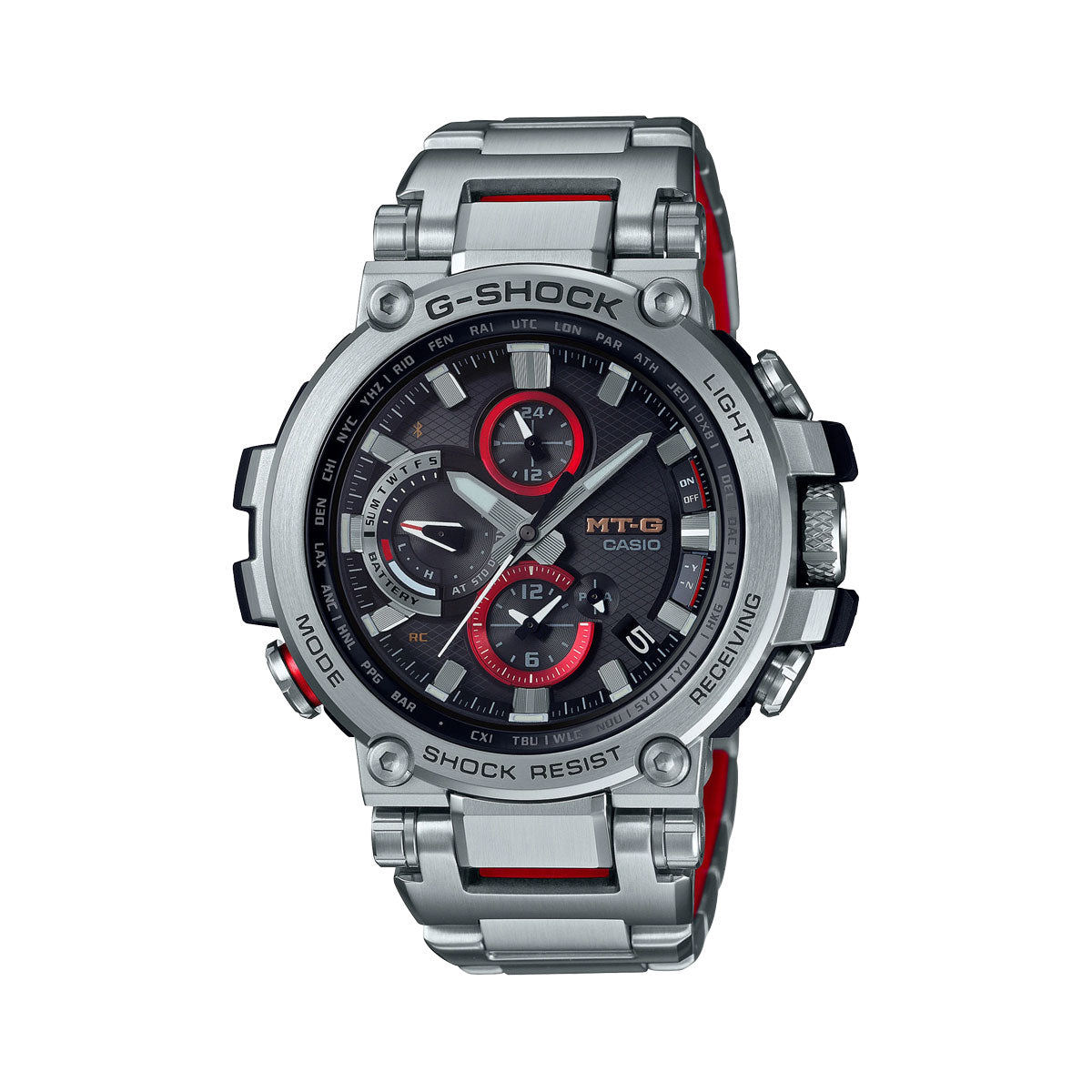 MT-G - Steel & Red Tough Solar - MTGB1000D-1A