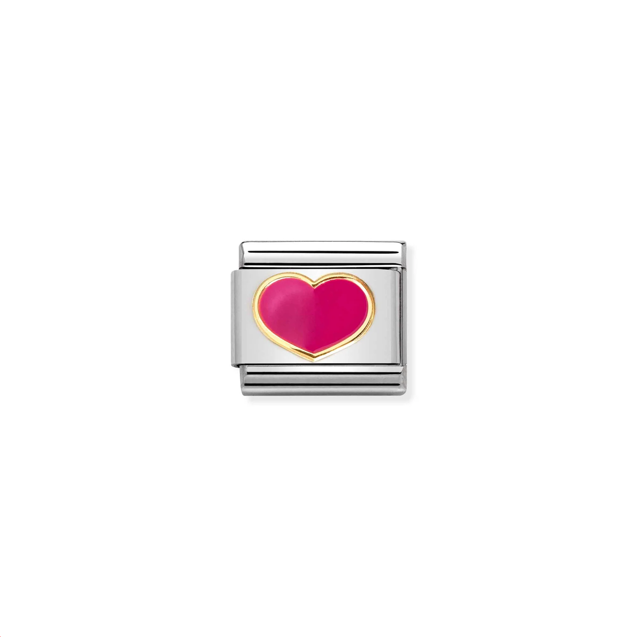 Composable Classic Link 030283/24 Fuchsia Heart In Gold