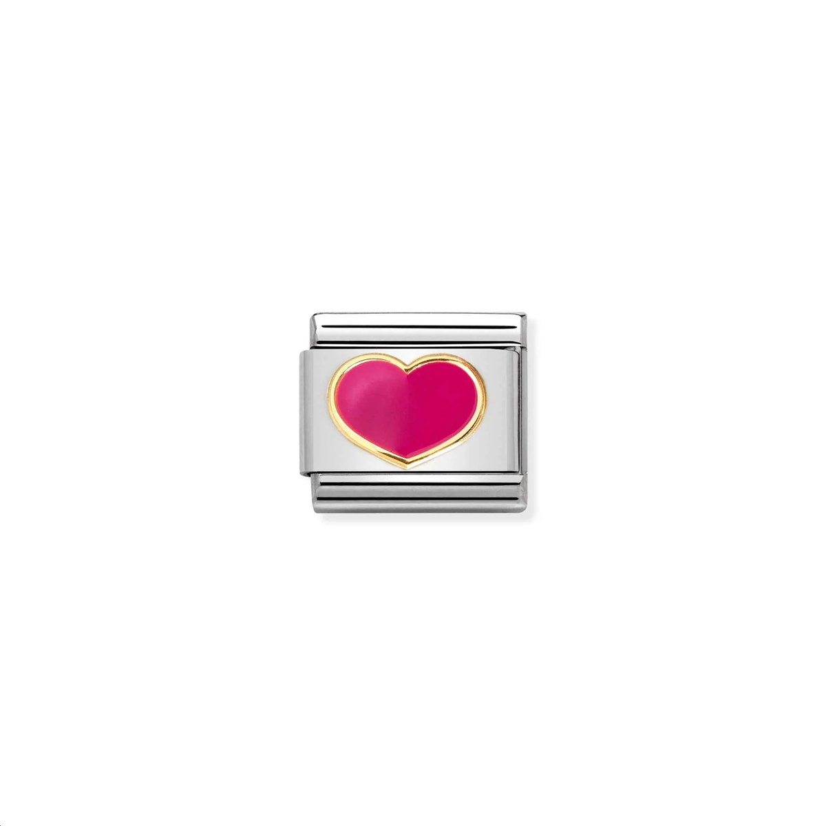 Composable Classic Link 030283/24 Fuchsia Heart In Gold