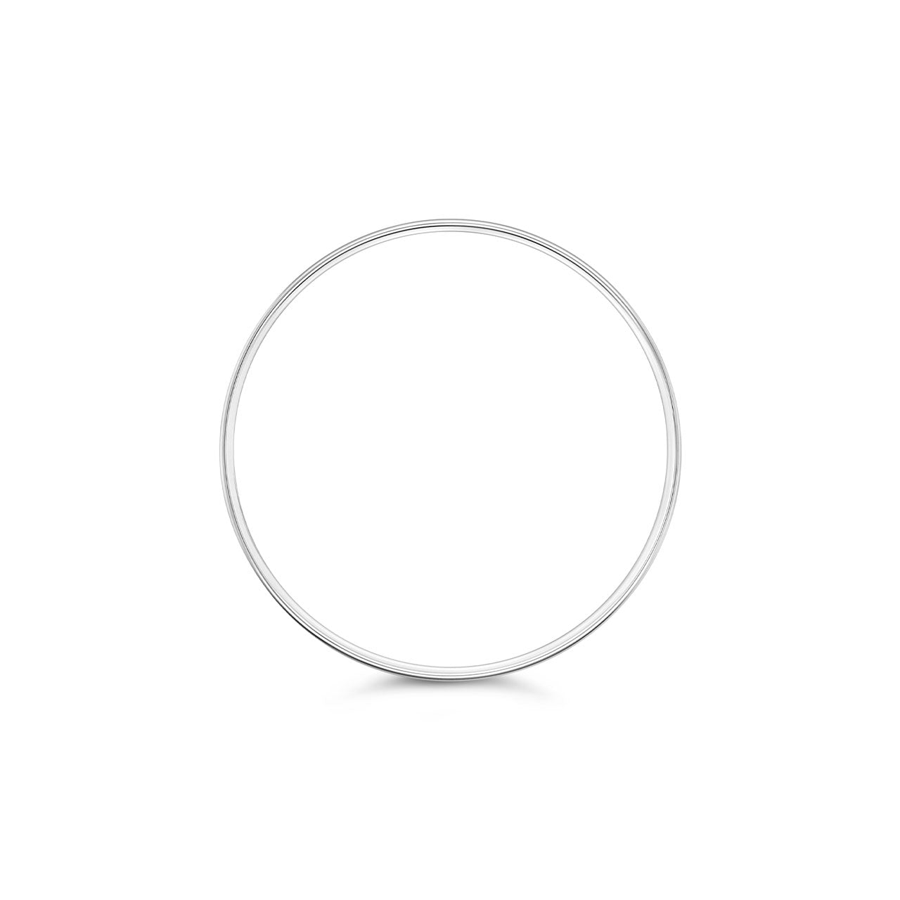Sterling Silver Golf Style Comfort Curve 8 3/4 Bangle
