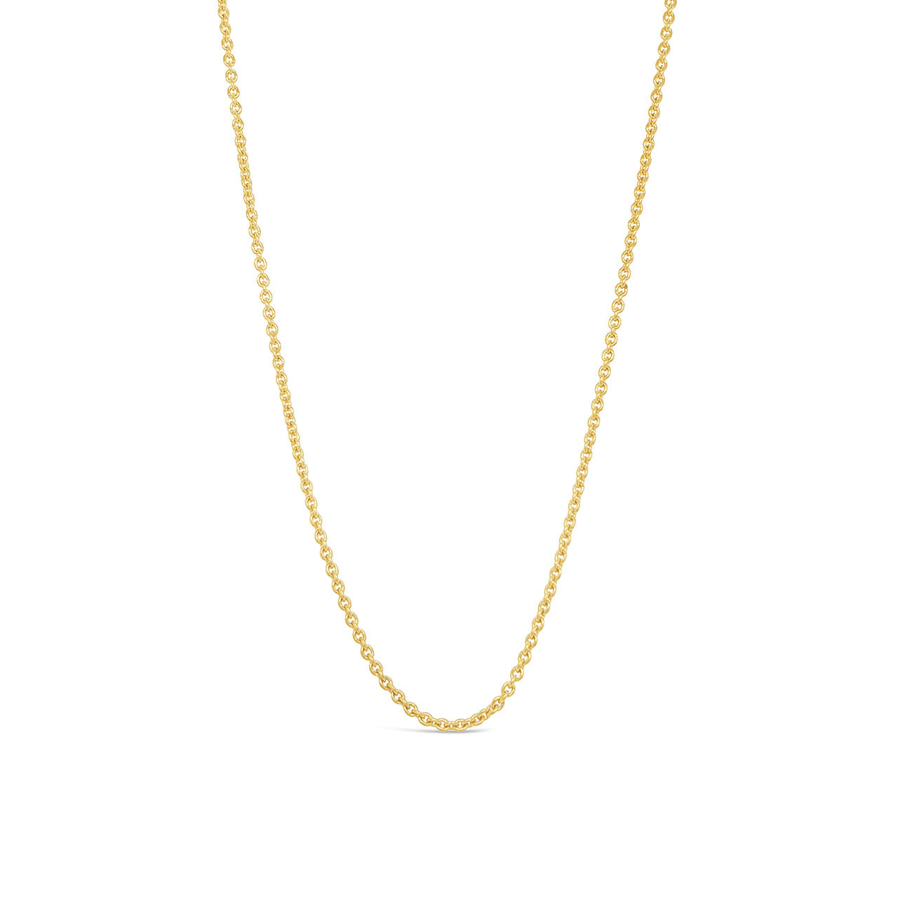 9k Yellow Gold Round 1.5mm Cable Chain