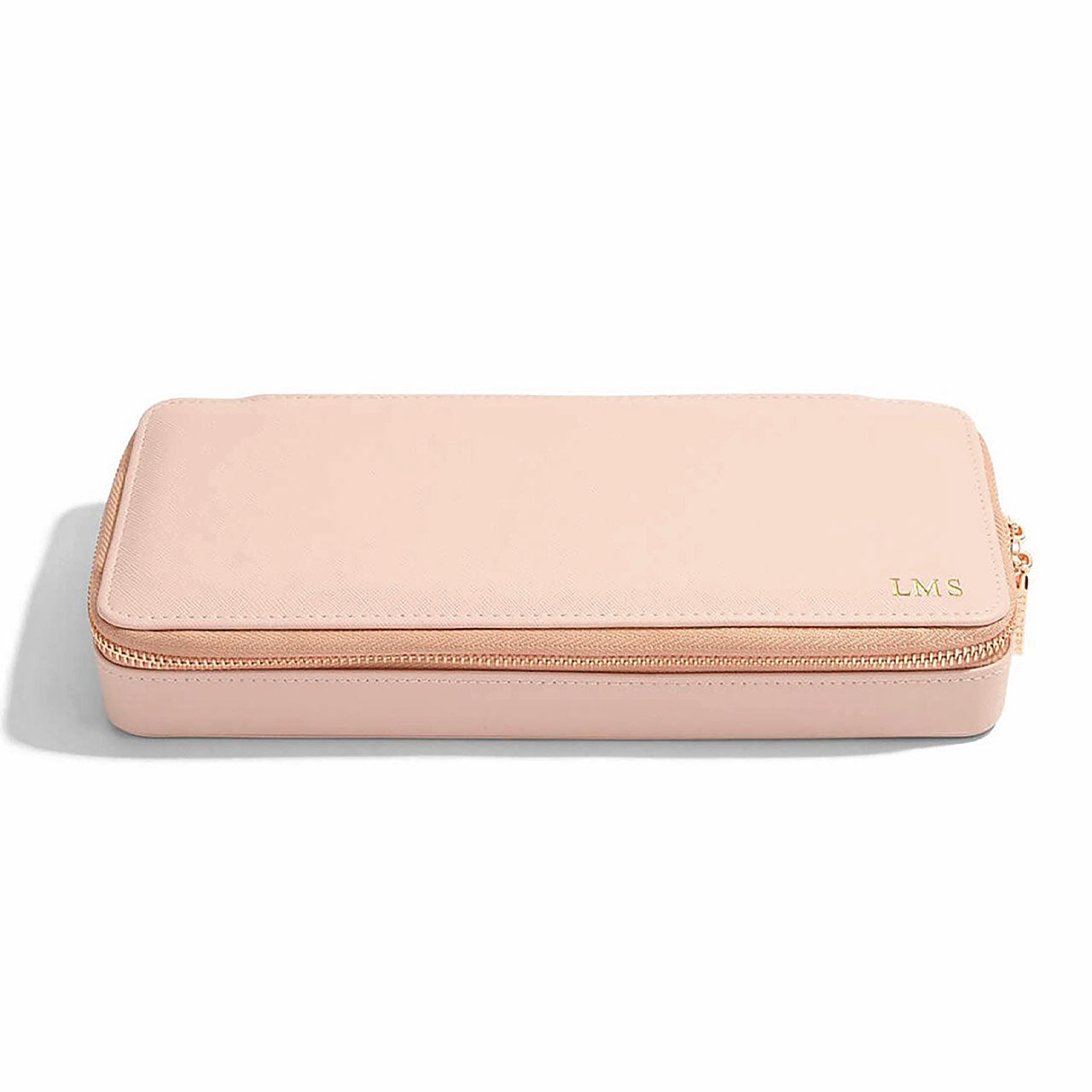 Blush Sleek Necklace Zipped Travel Jewellery Box