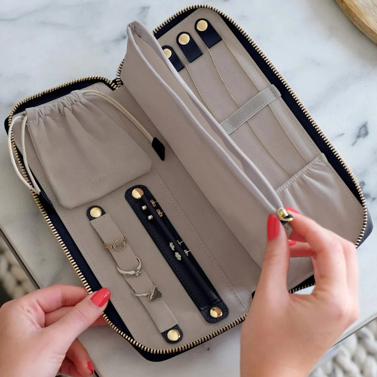 Navy Blue Jewellery Wallet