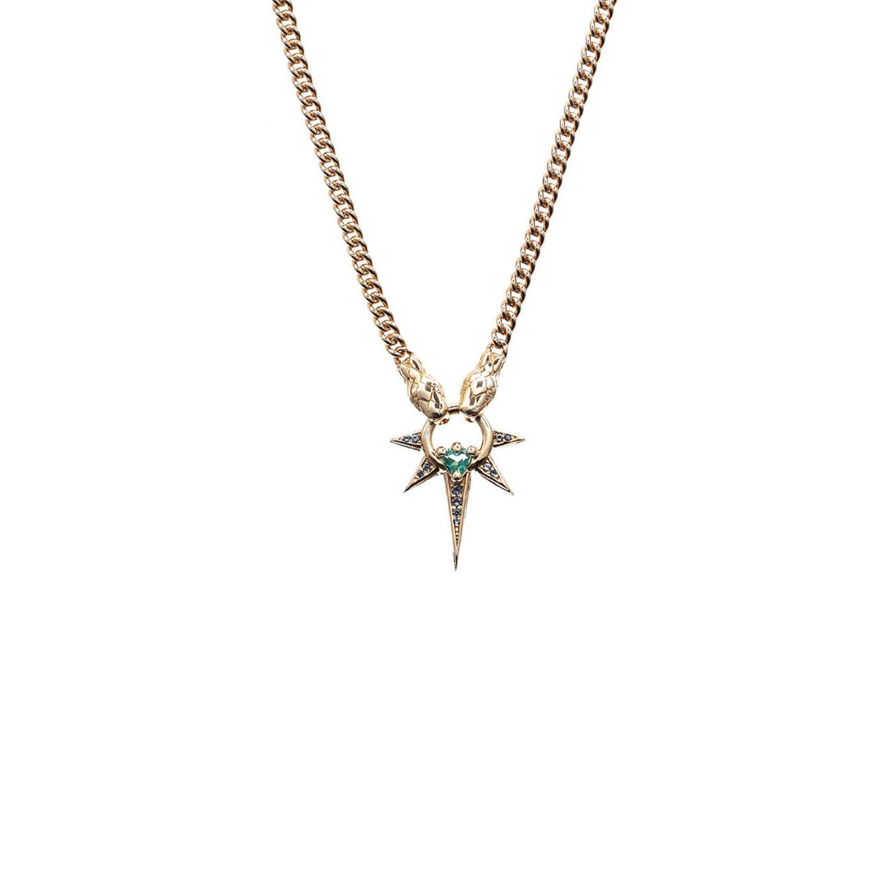 Serpent Spike Necklace - Gold Plated