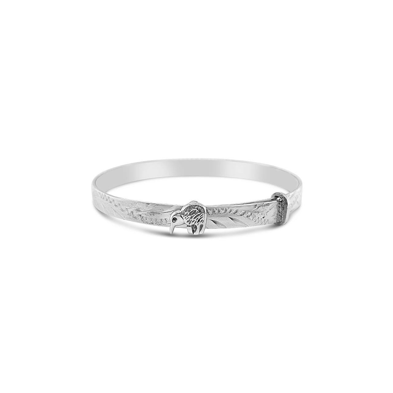Sterling Silver Childrens Expander Bangle with Kiwi Detail