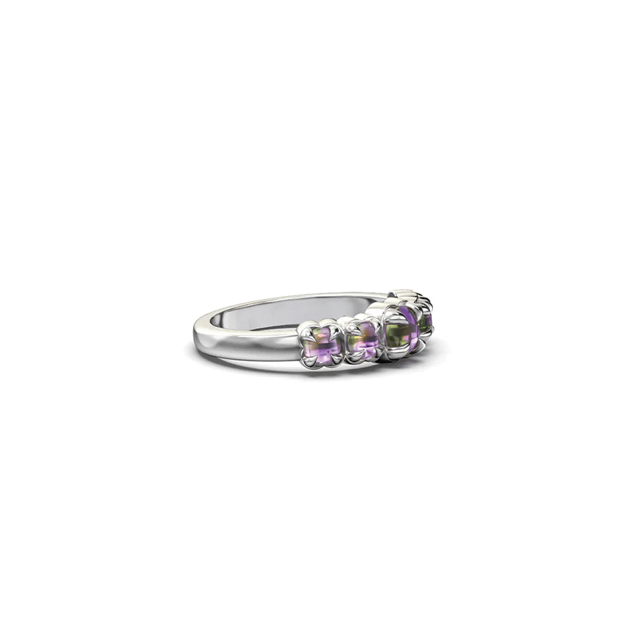 Halo Cluster Ring Mystic Quartz