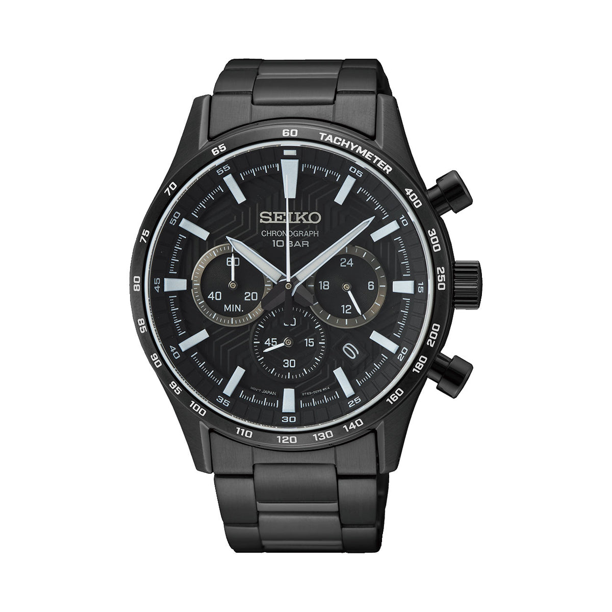 Seiko - SSB415 Black Chronograph Watch
