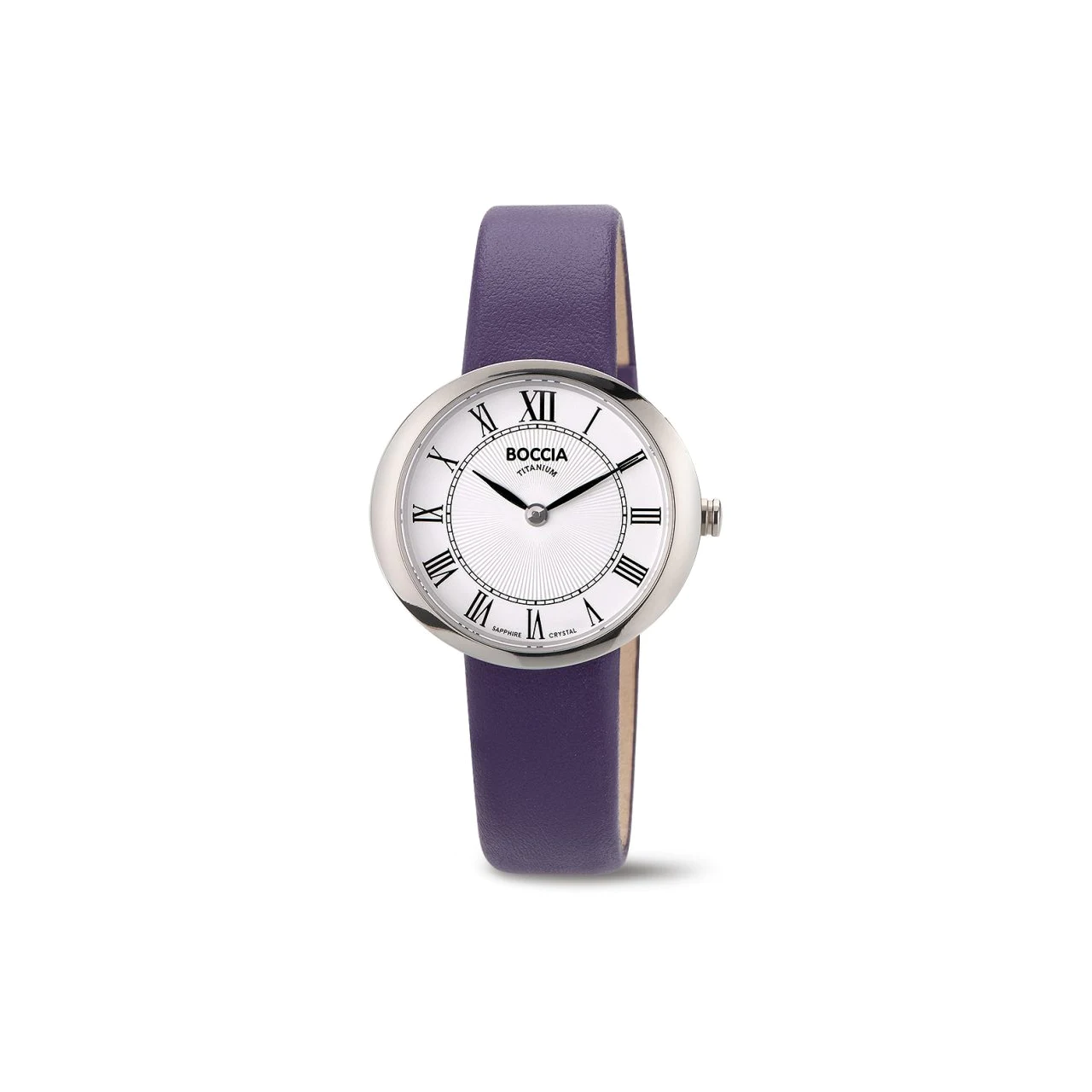 3344-02 - Womens Titanium with Purple Strap Dress Watch
