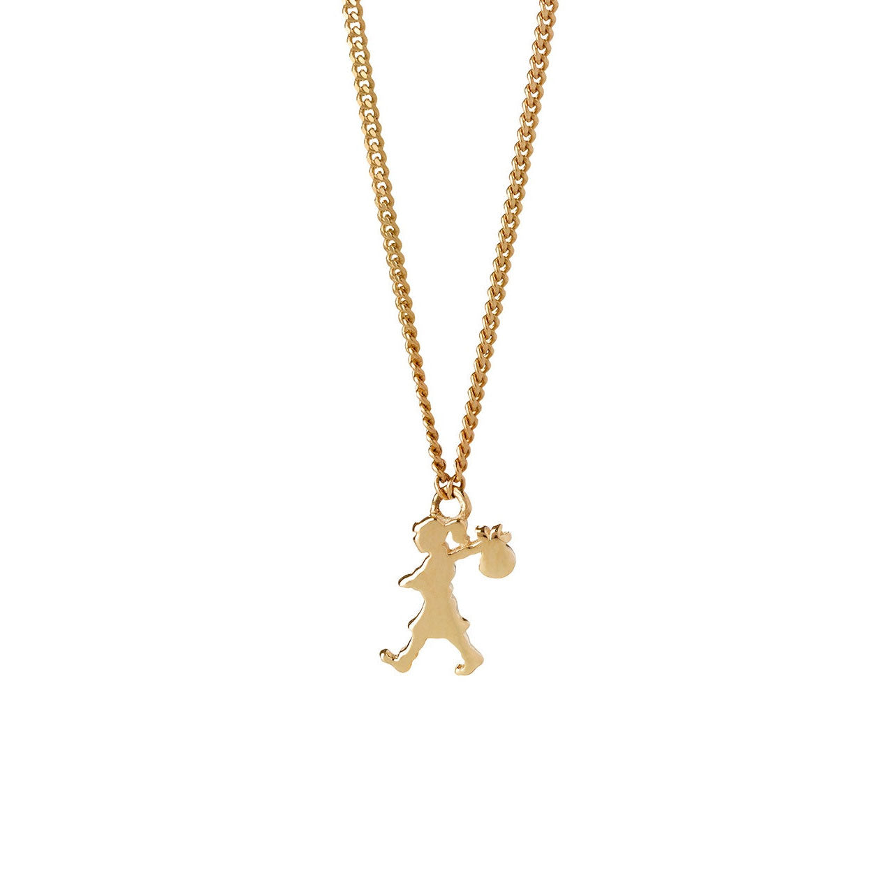 Mini Runaway Girl Necklace - 9k Yellow Gold
