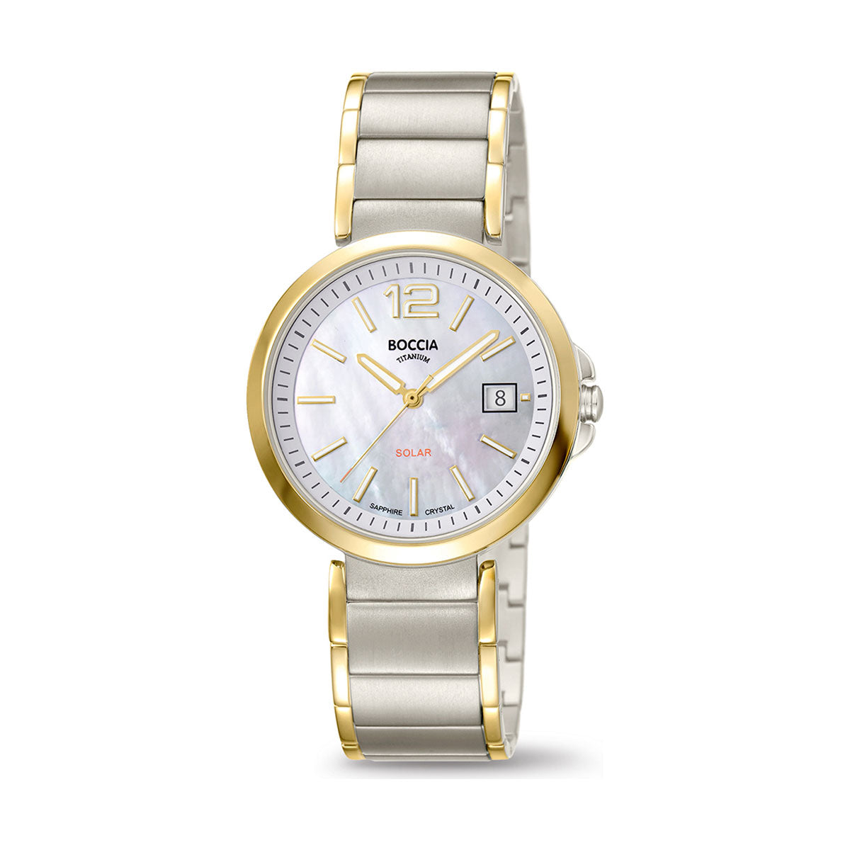 3332-02 - 2 Tone Yellow Gold Titanium Solar Watch