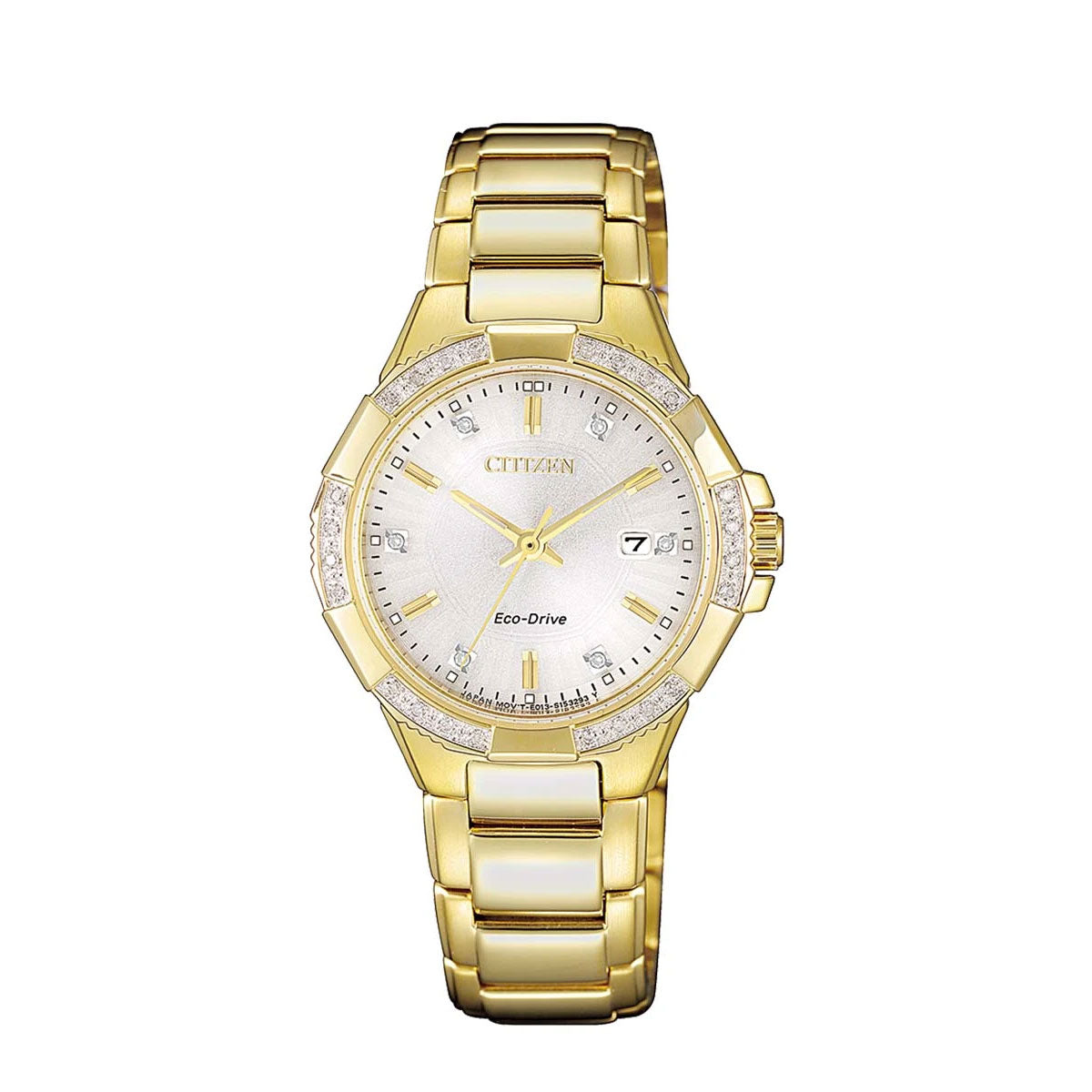 Citizen - EW2462-51A Ladies Gold & Crystal Eco-Drive Dress Watch
