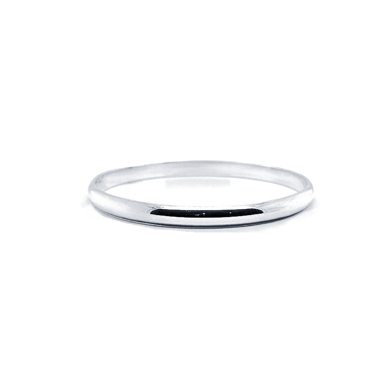 Sterling Silver 6mm Half Round Bangle