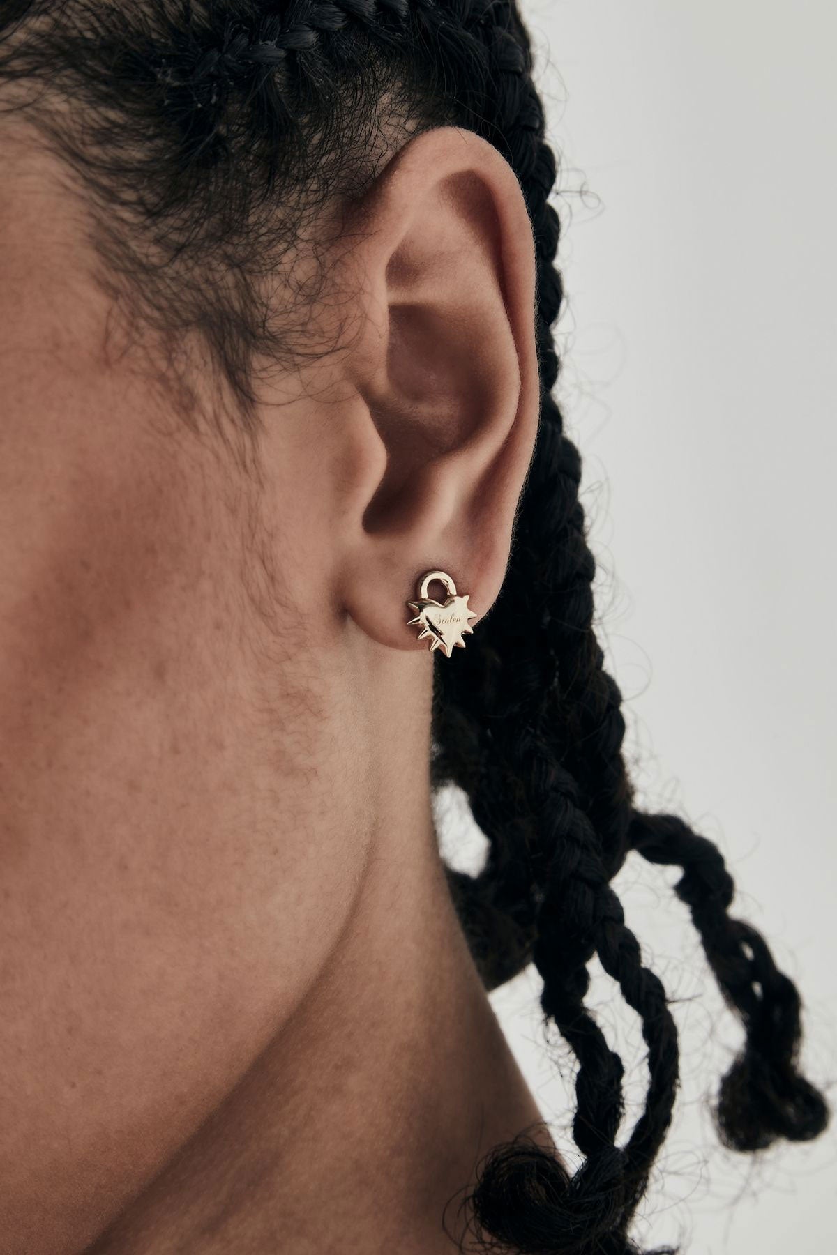 Love Locket Stud Earrings - Gold Plated