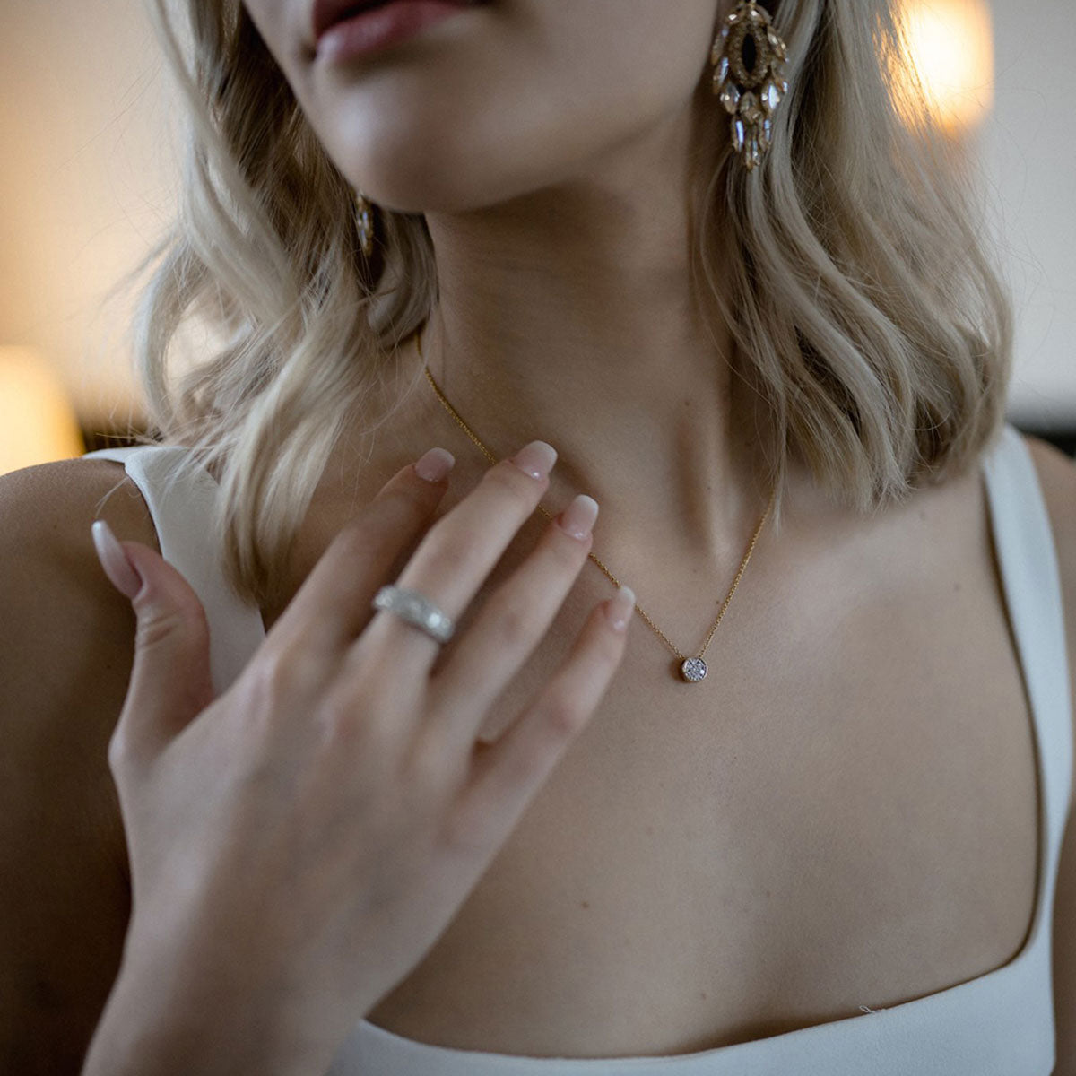 Sterling Silver Chic Crystal Pendant