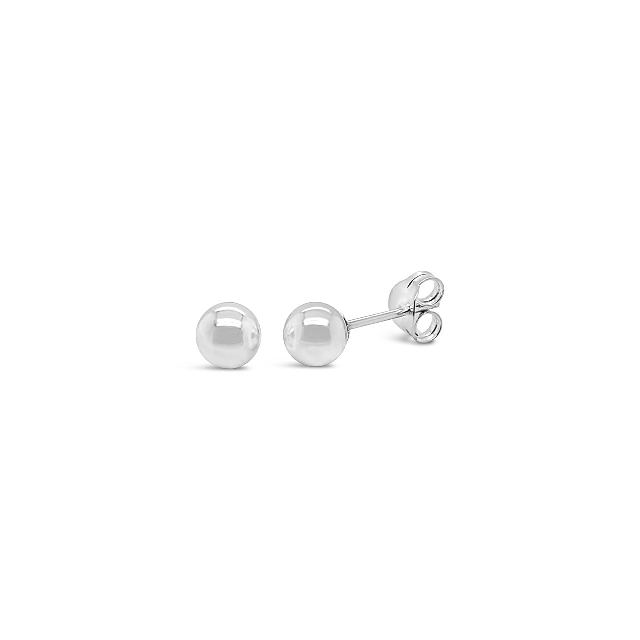Sterling Silver 5mm Round Ball Stud Earrings