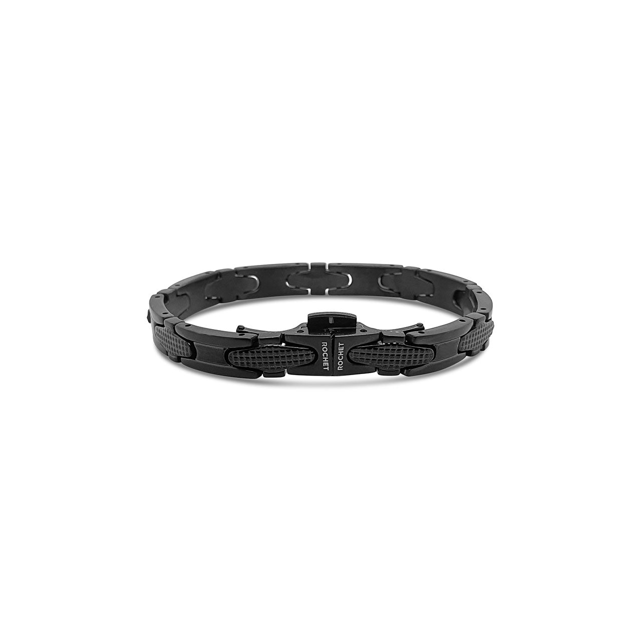 Stainless Steel Gatsby 8mm IP Black Plated Bracelet
