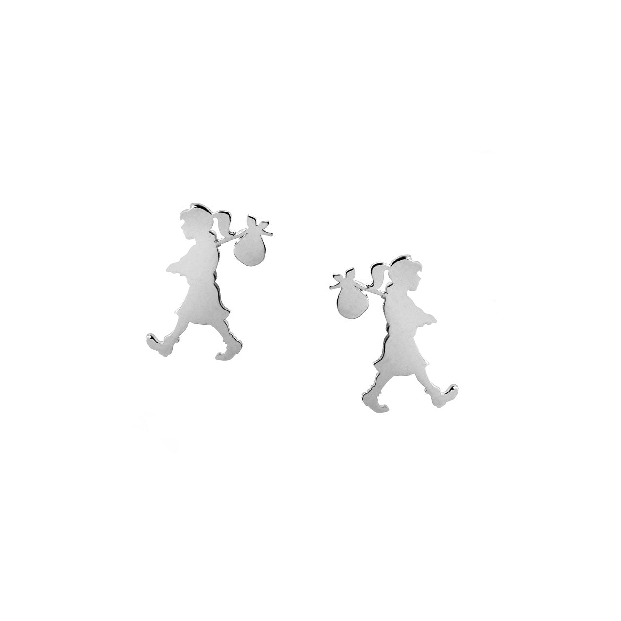 Sterling Silver Runaway Girl Studs