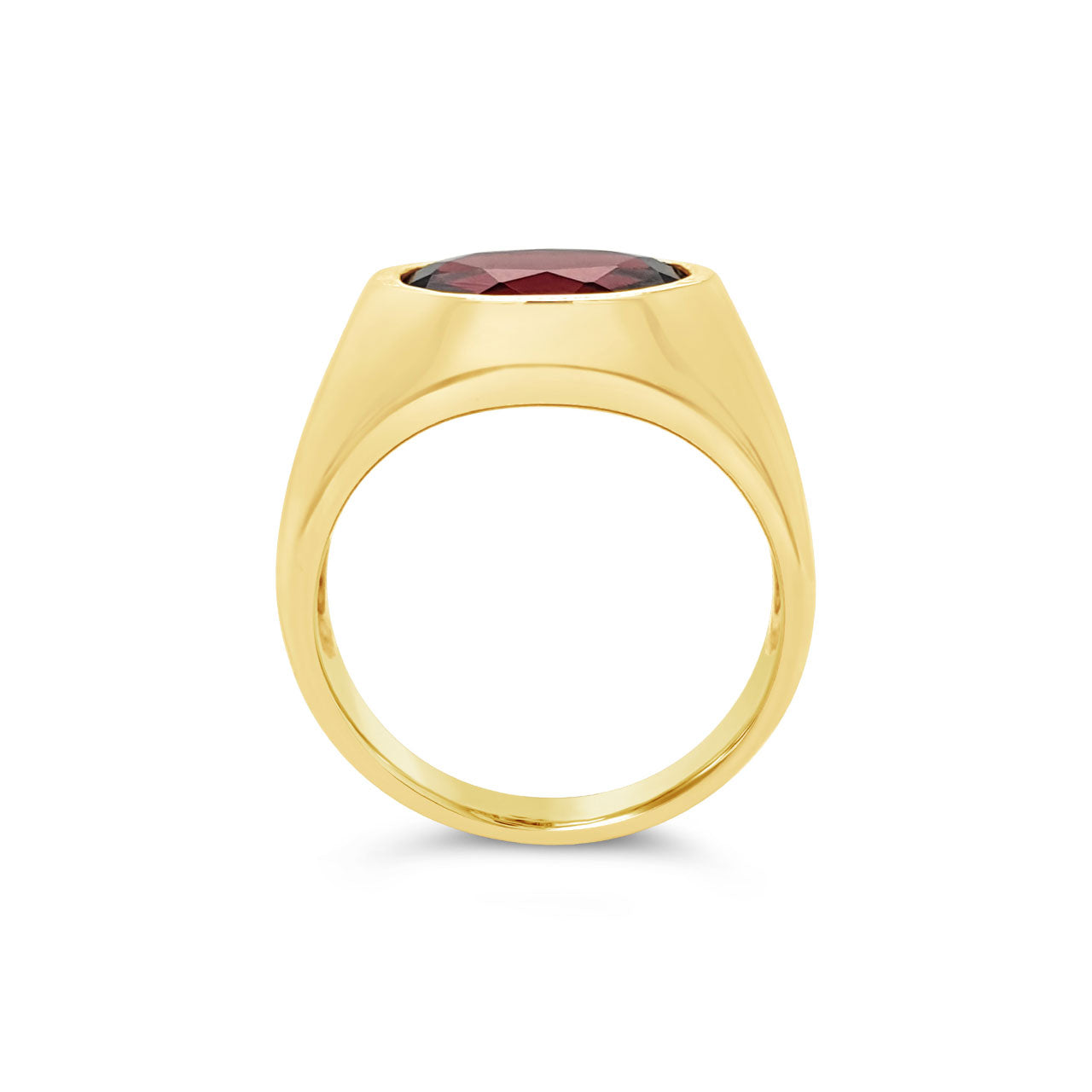 9k Yellow Gold 3.87ct African Garnet Dress Ring