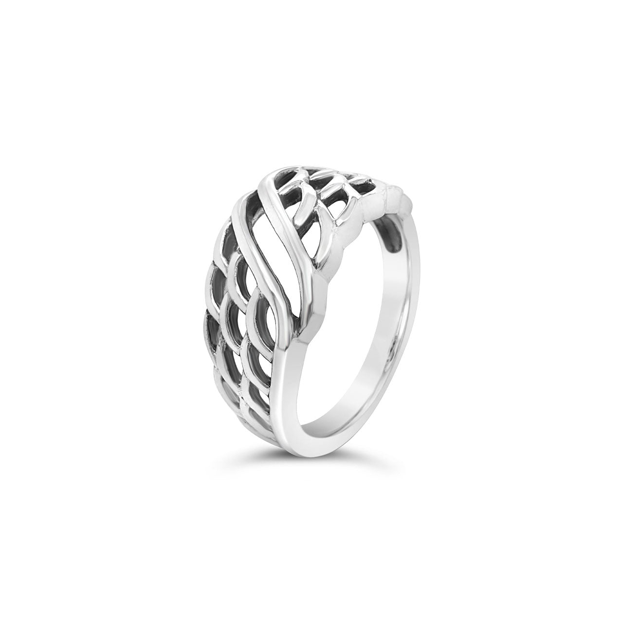Sterling Silver Filigree Pattern Ring