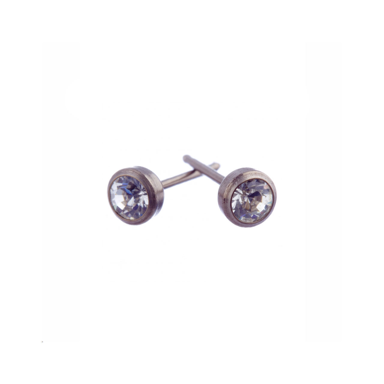 Titanium April 3mm Bezel Studs