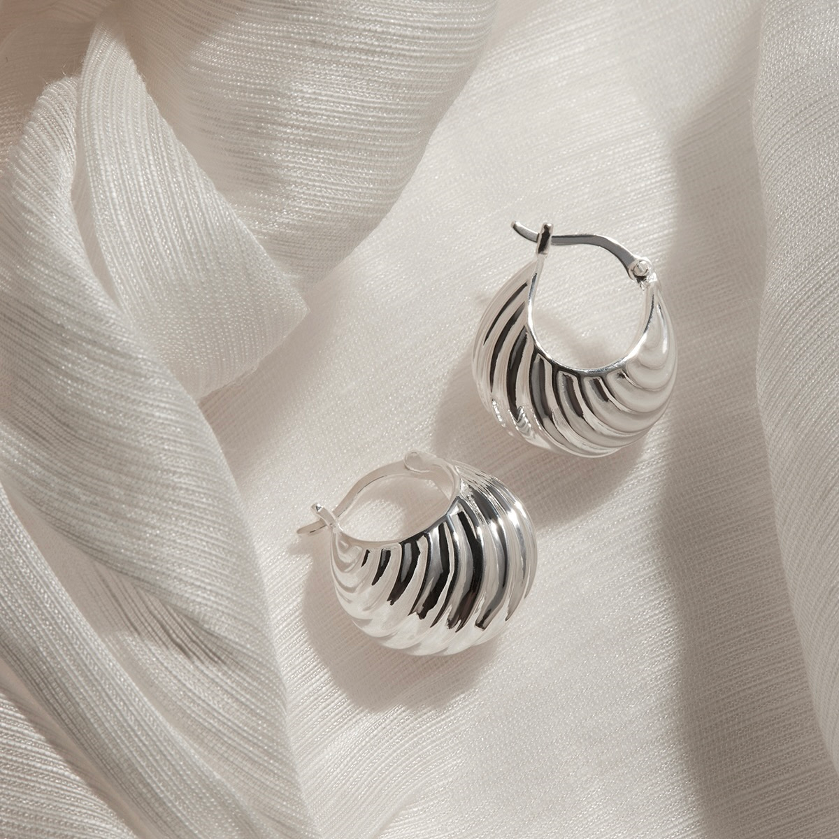 Cloud Catcher Hoop Earrings