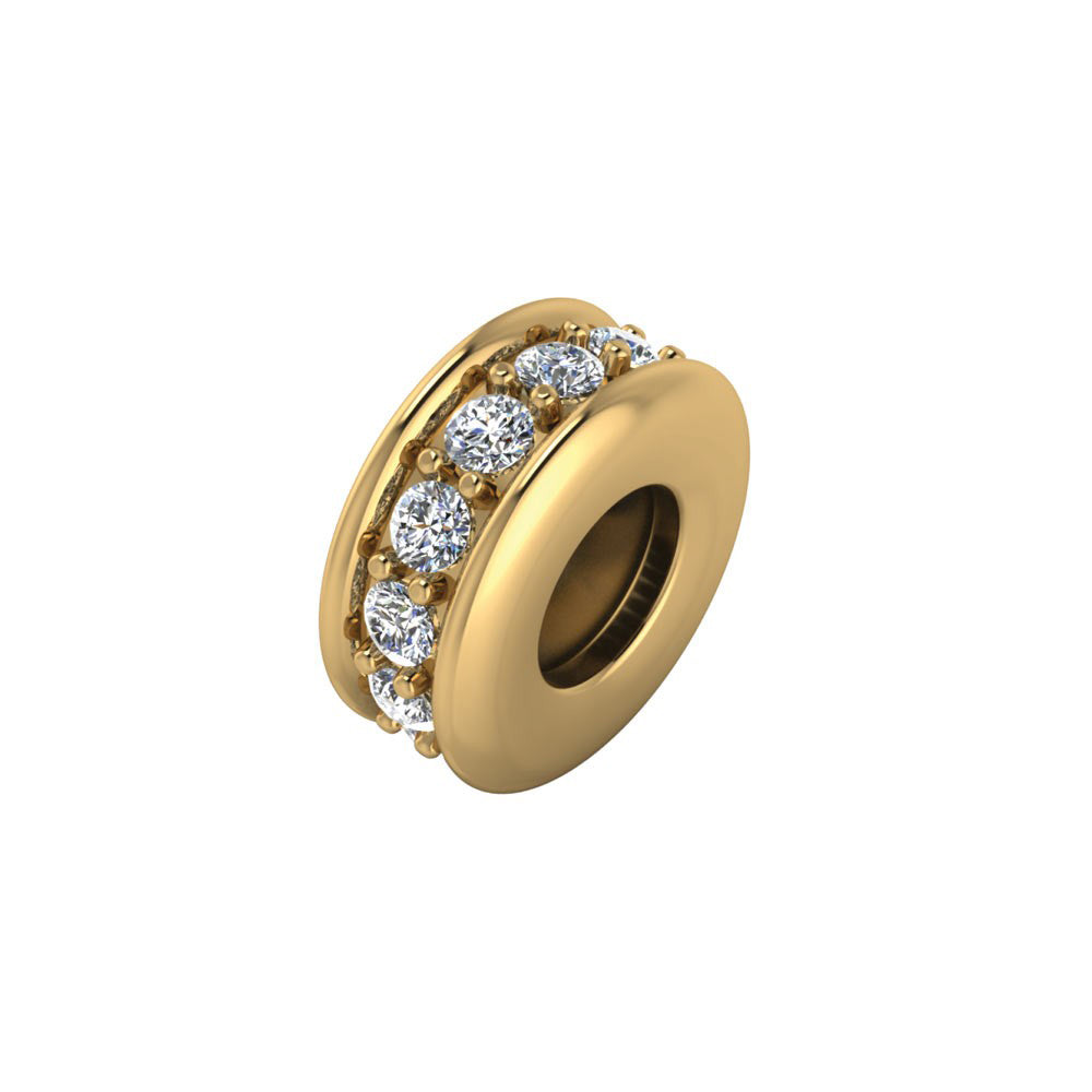 JLO - White Dreamy Dot Charm in Gold