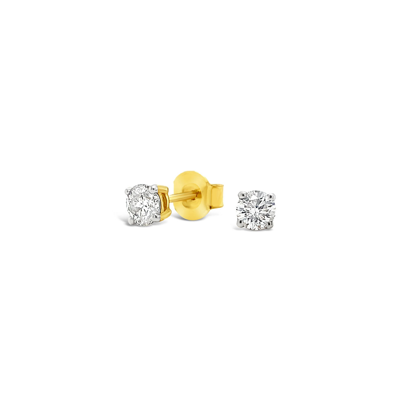 9k Yellow Gold 0.50ct Claw Set Diamond Stud Earrings
