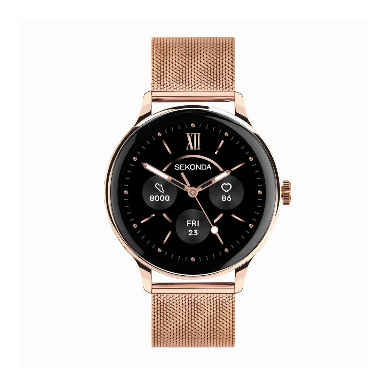 Sekonda Flex Plus Smart Calling Watch | Rose Gold Alloy Case & Stainless Steel Mesh Strap | 40665