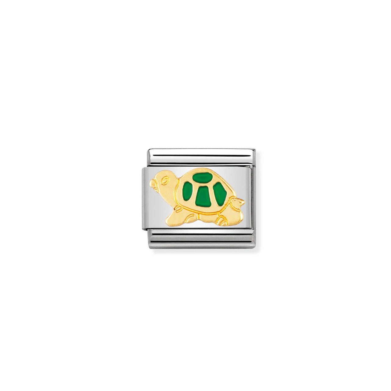 Composable Classic Link 030212/12 Green Tortoise In 18K Gold And Enamel