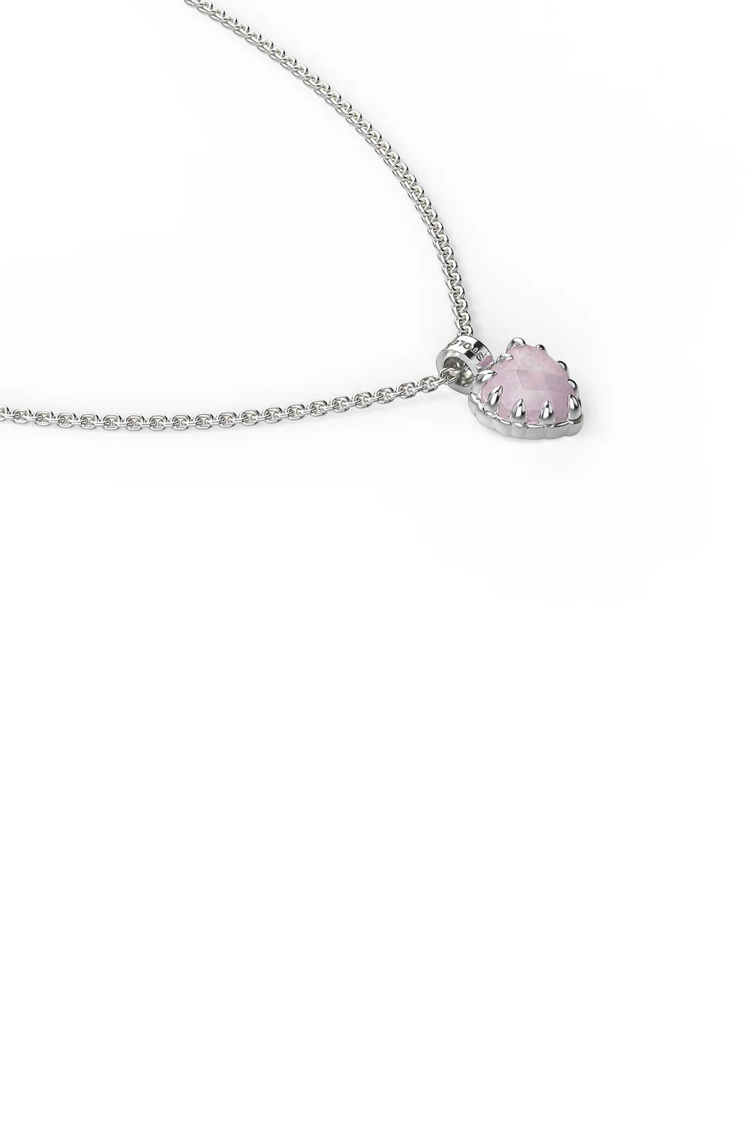 Love Claw Necklace - Rose Quartz