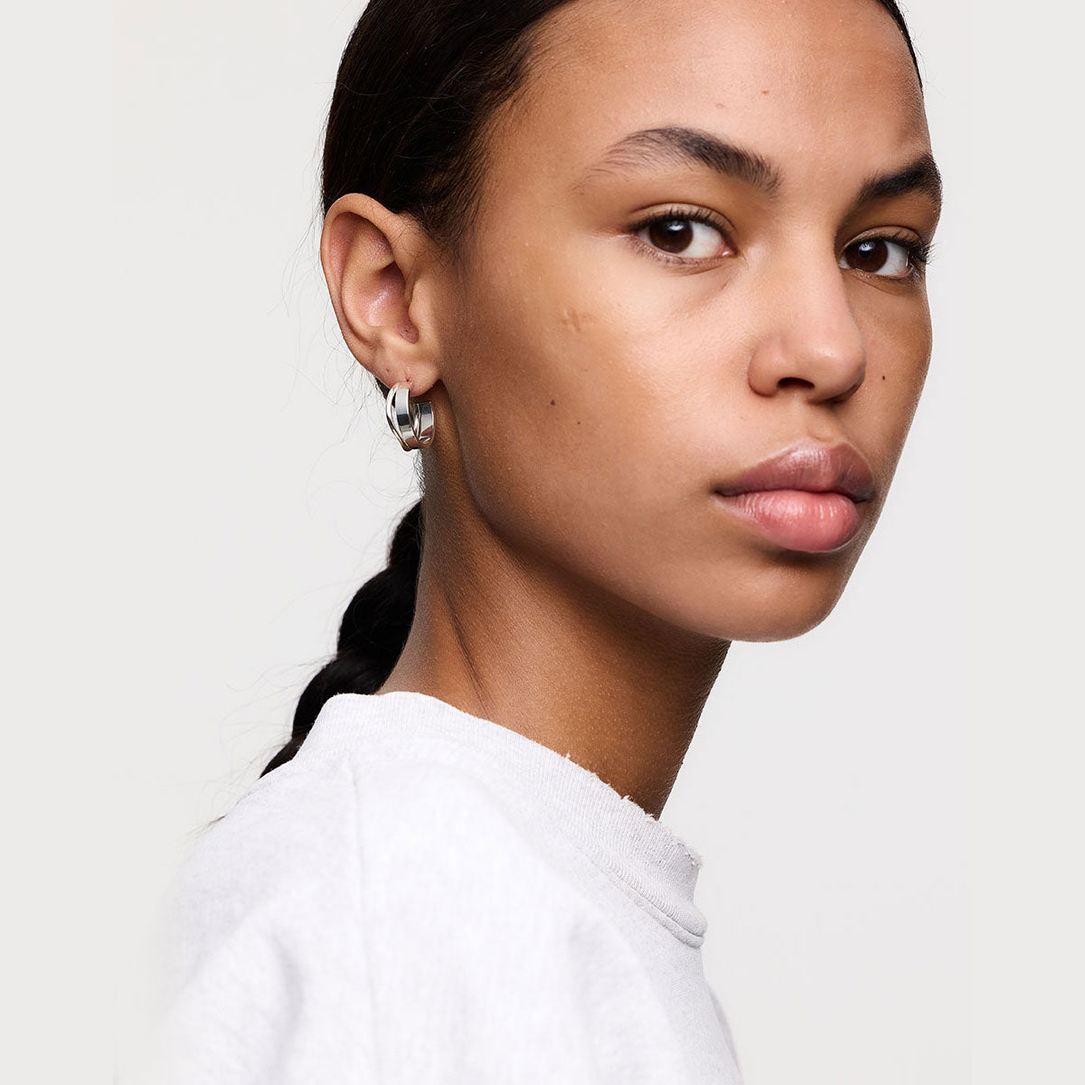 Bliss Hoops Medium Sterling Silver