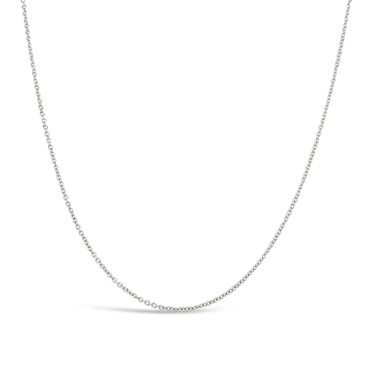 52cm 9k White Gold 410 Cable Trace Chain