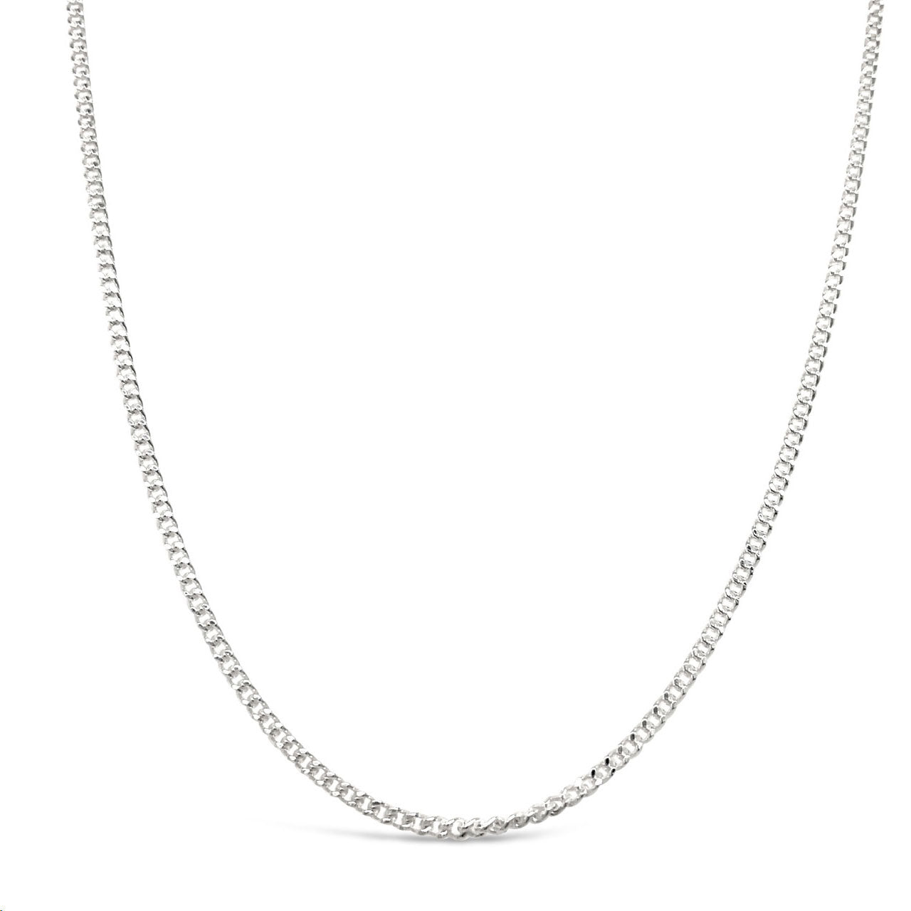 60cm Sterling Silver V301 Diamond Cut Curb Chain