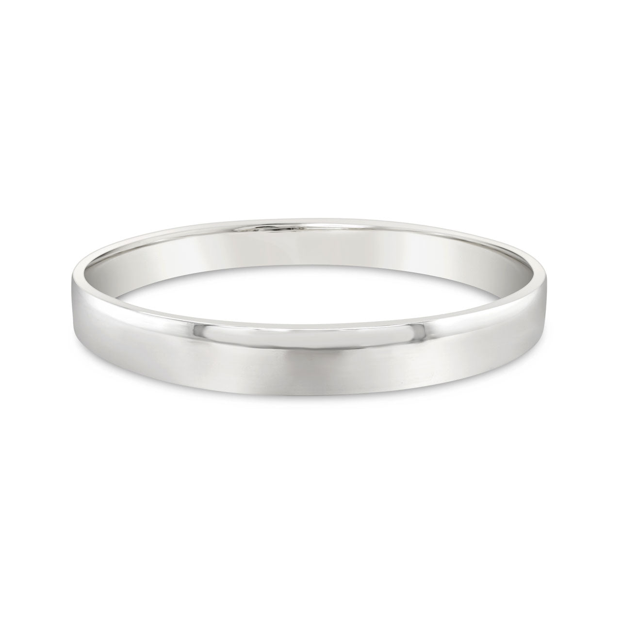 Sterling Silver Medium Heavy Half Round Bangle
