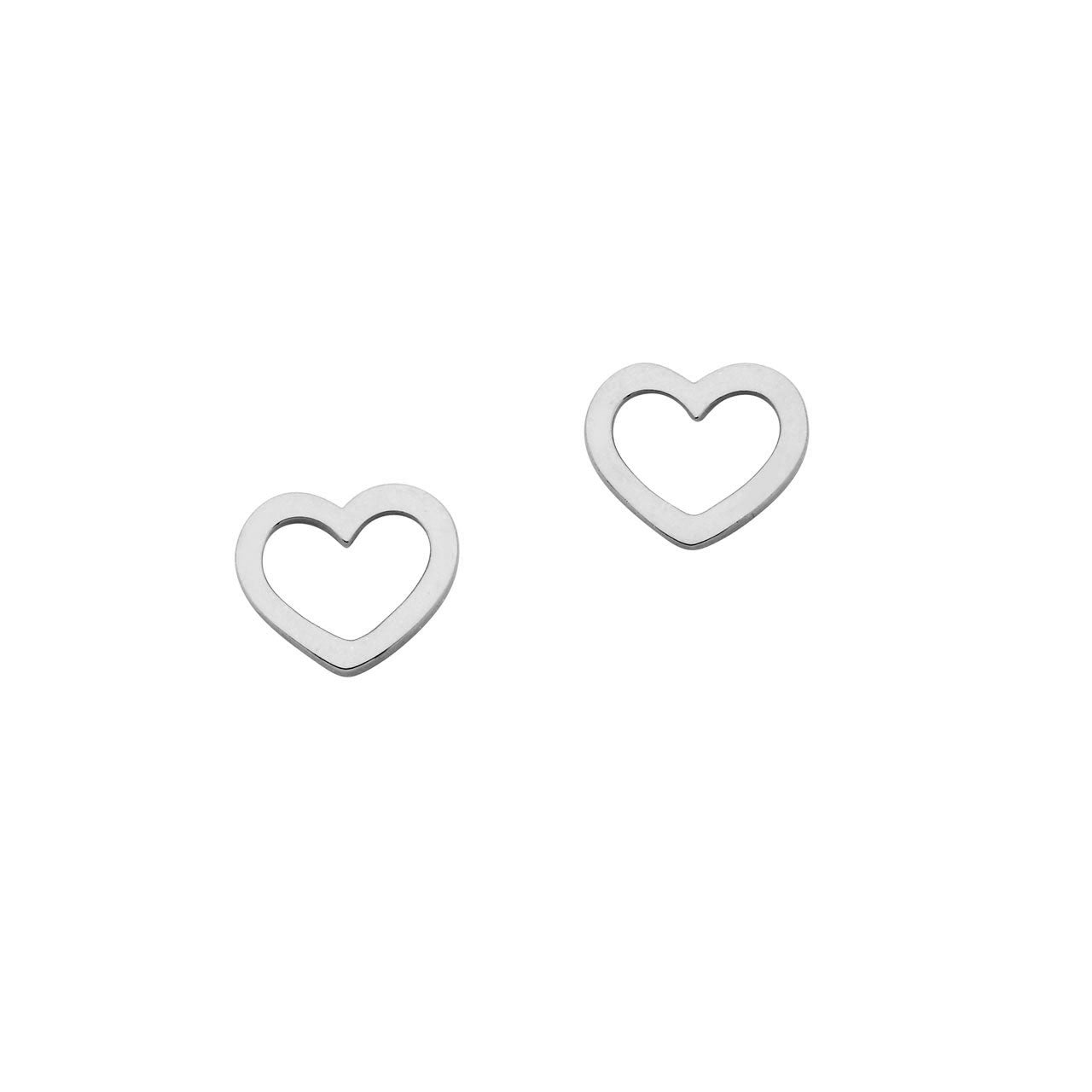 Sterling Silver Mini Heart Stud Earrings