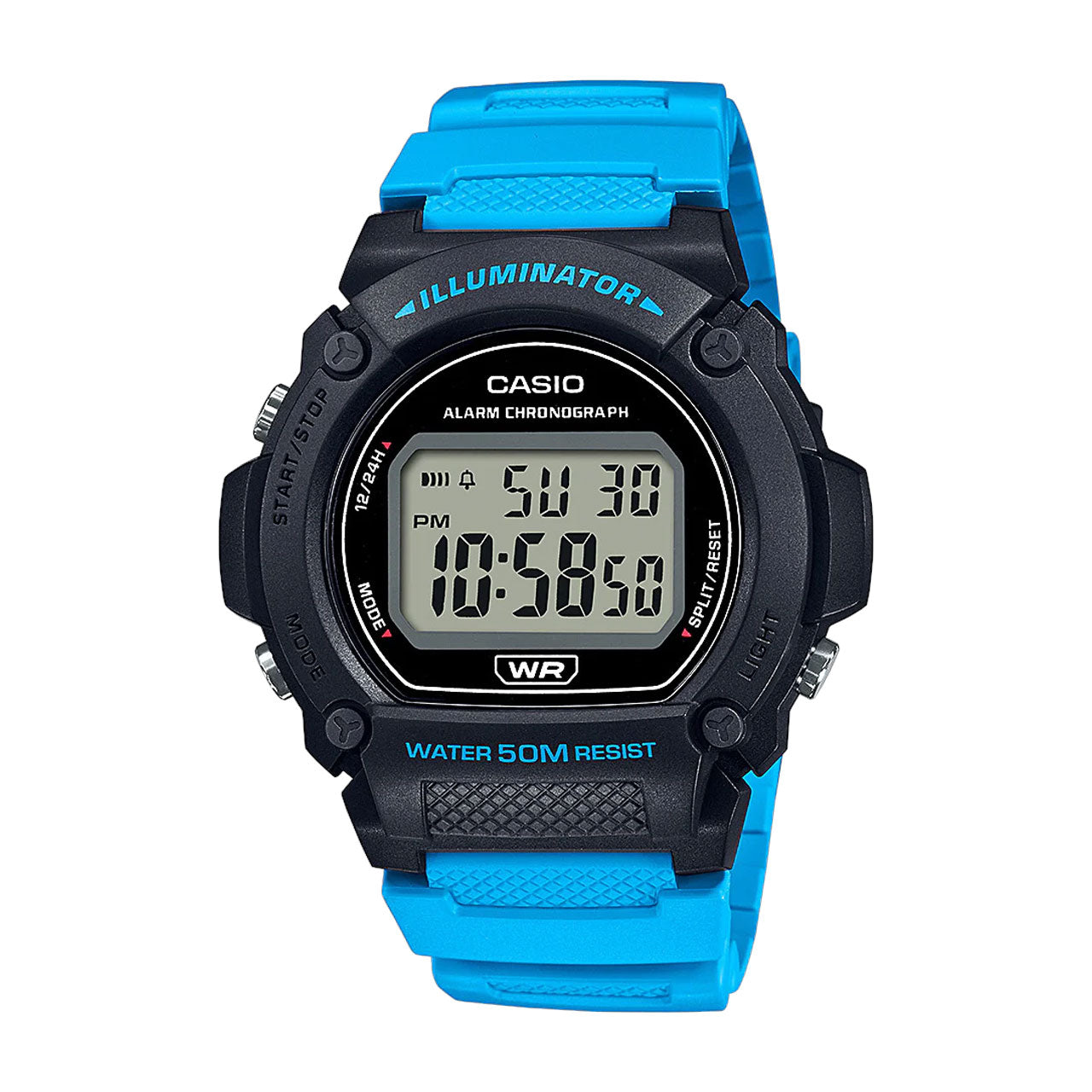 Casio Blue Mens Digital Illuminator Watch - W219H-2A2
