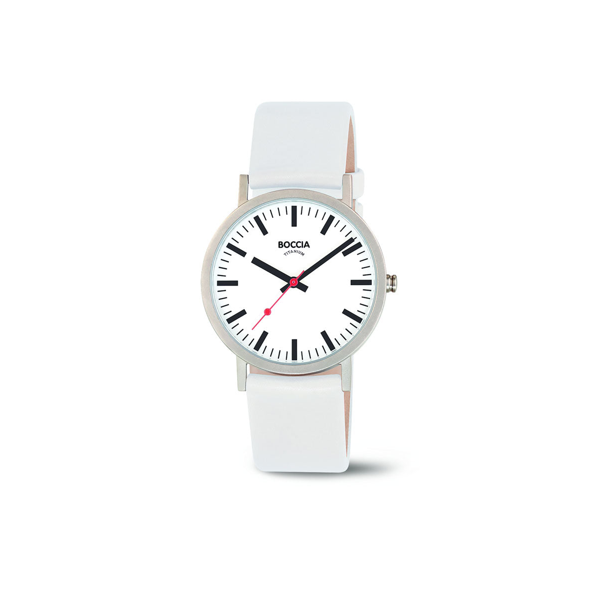 3651-02 - Unisex Titanium White Dress Watch
