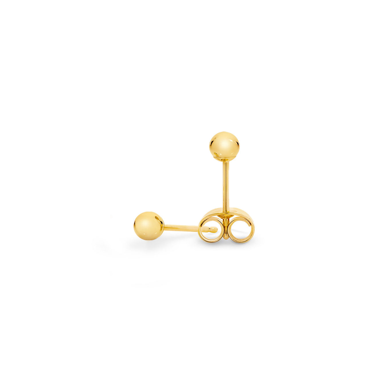 9k Yellow Gold 2.5mm Ball Stud Earrings