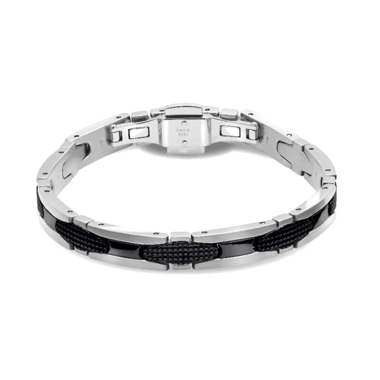 Gatsby 8mm Bi-Colour IP Black Plated Steel Bracelet