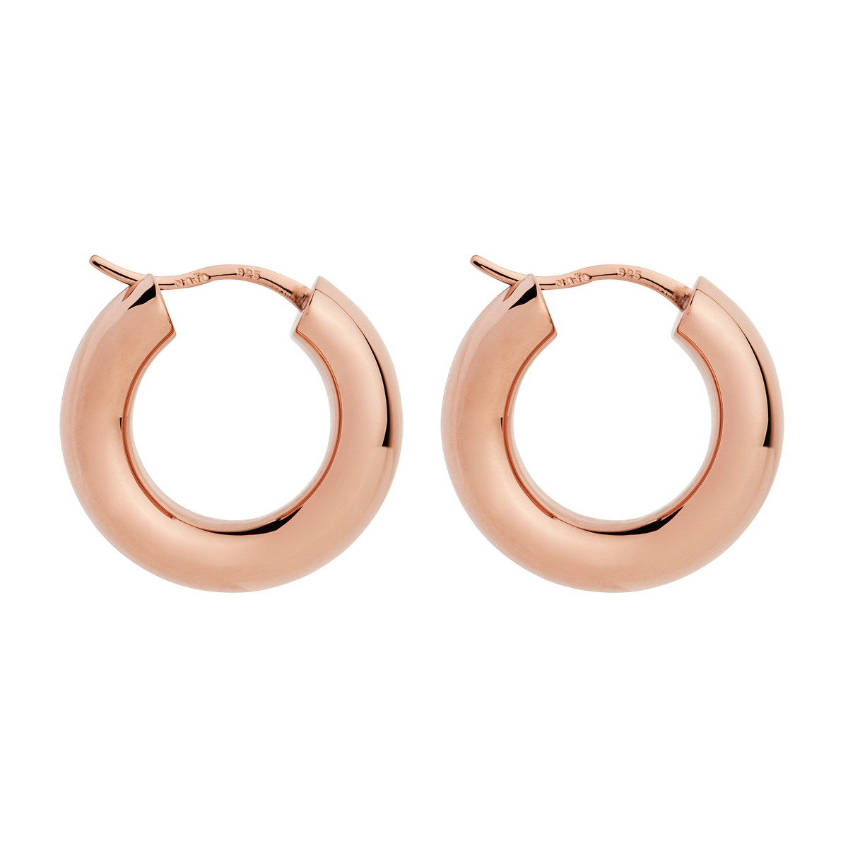 Cocoon Hoop Earrings - Rose Gold Plated