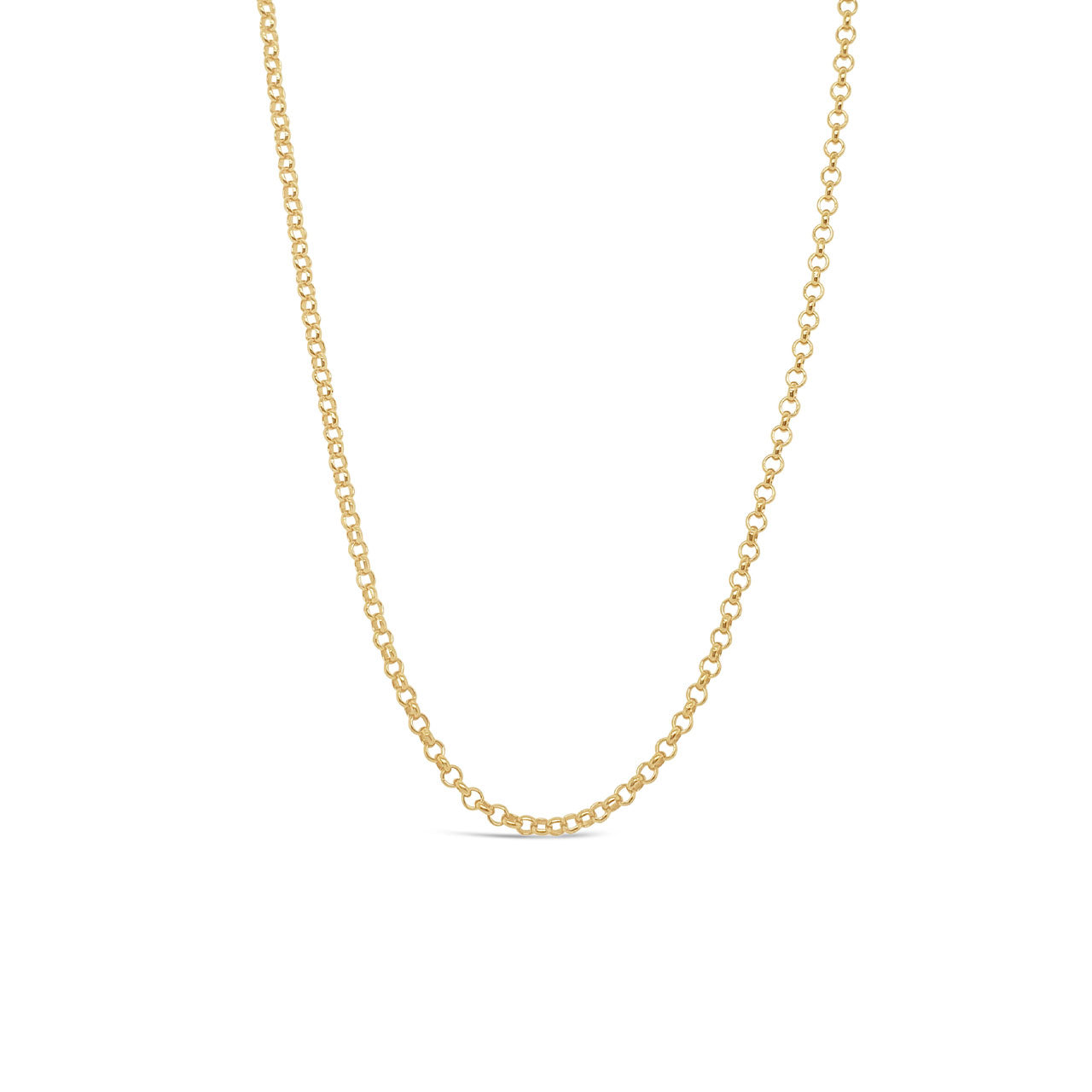 9k Yellow Gold Round Belcher Chain