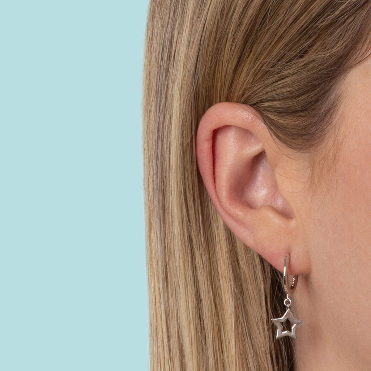 9k Yellow Gold Plated Super Star Huggie Earrings