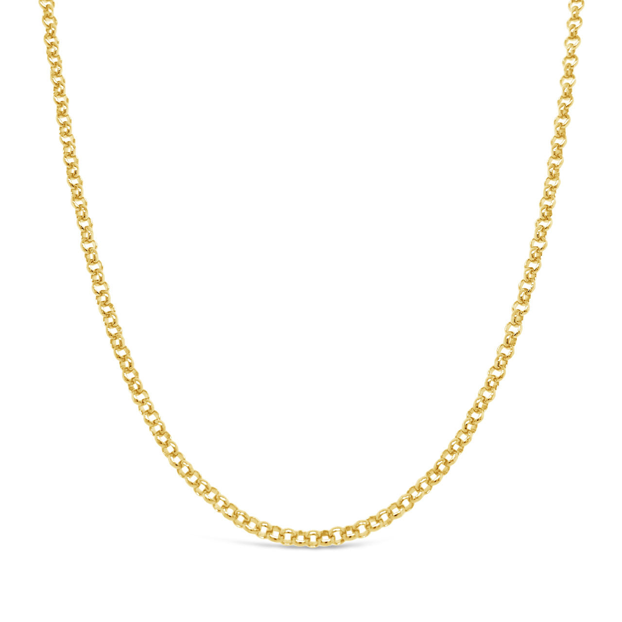 45cm 9k Yellow Gold B1 Round Belcher Chain
