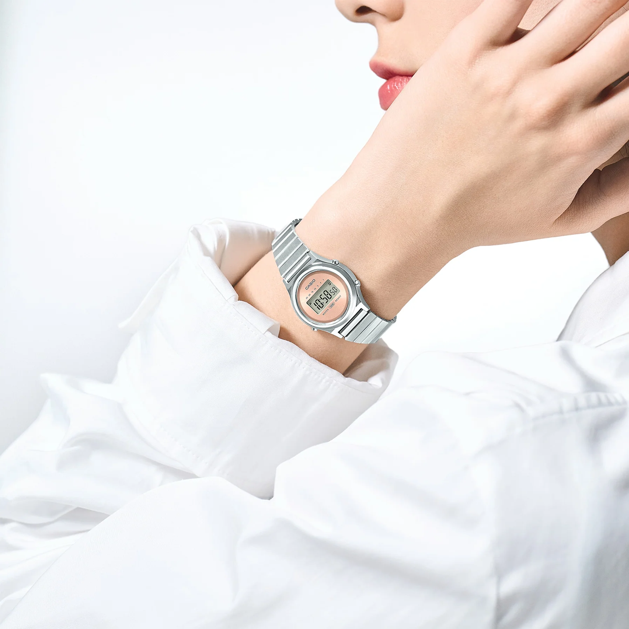 Casio Ladies Digital Steel & Rose Gold Watch - LA700WE-4A