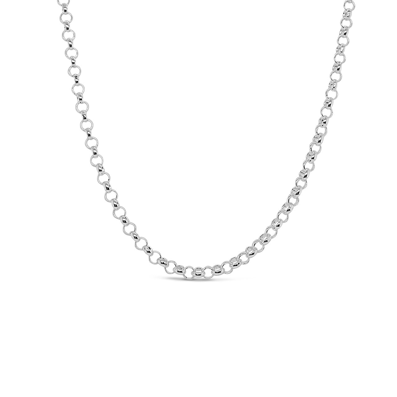 45cm Sterling Silver B2 Round Belcher Chain