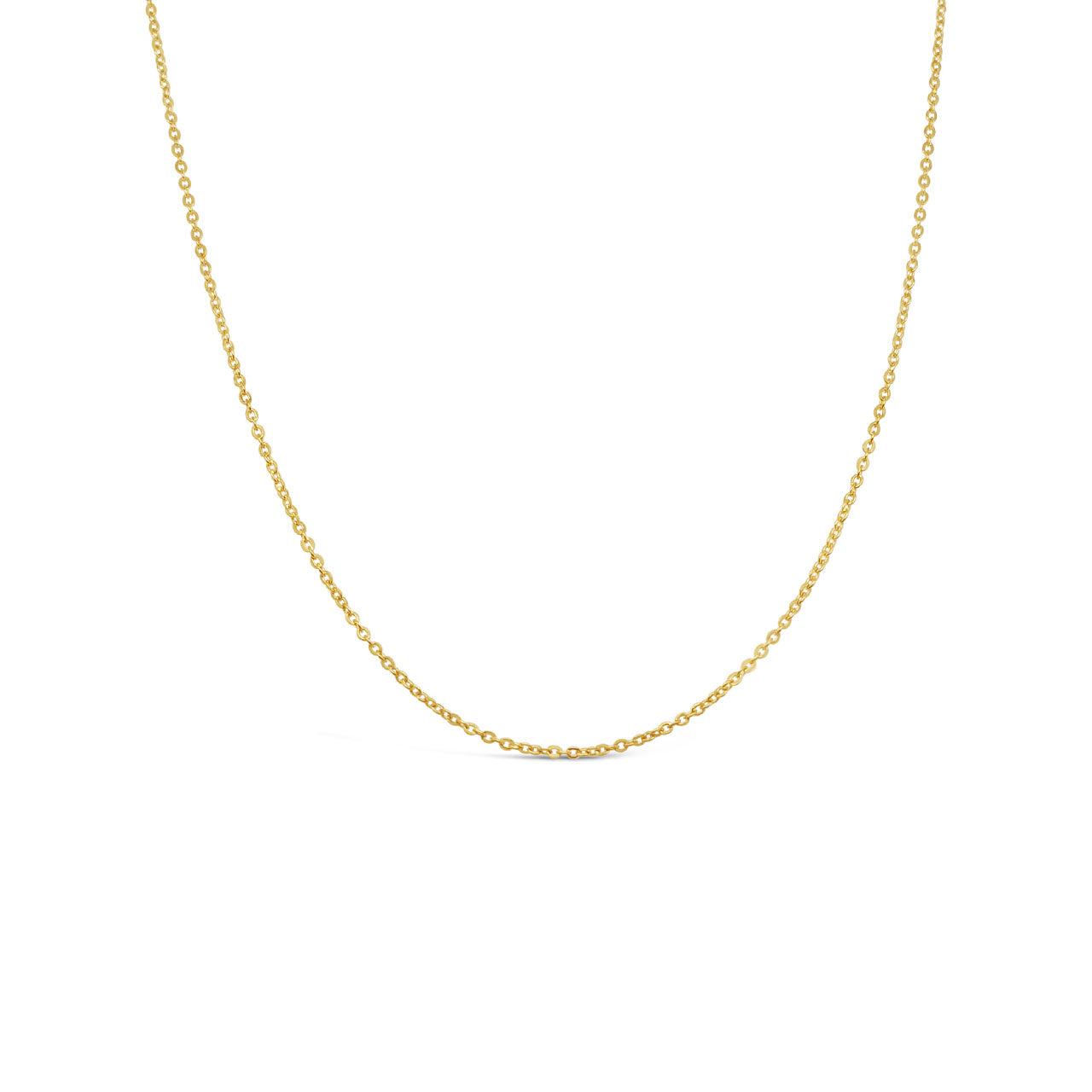 45cm 9k Yellow Gold Brilliant 30 Gauge Trace Chain
