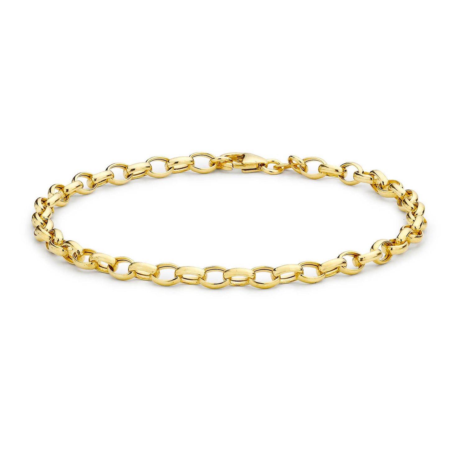 9k Yellow Gold 19cm Oval Belcher Bracelet