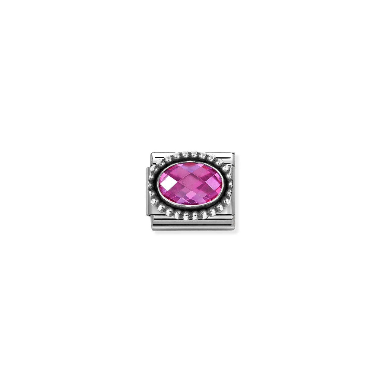 Composable Classic Link 330607/030 Oval Faceted Fuchsia CZ In 925 Silver