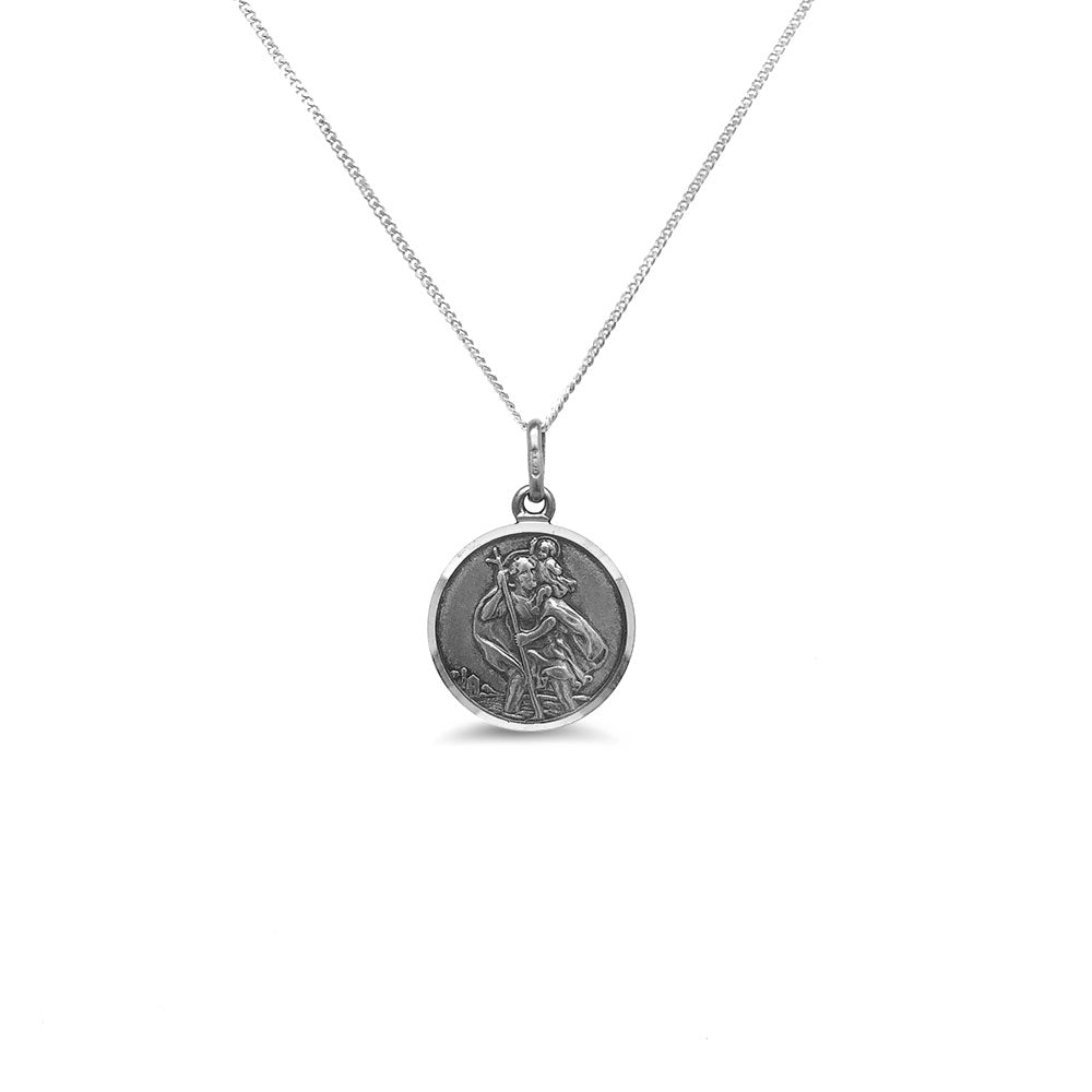 Small Sterling Silver St Christopher Pendant